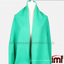 100% wool ladies thick winter shawl green long shawl